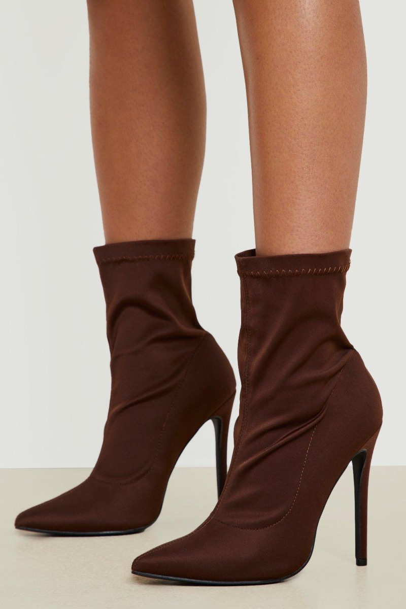 Woman Brown Ankle Boots by Boohoo GOOFASH