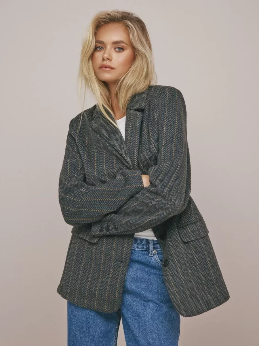 Woman Jacket in Grey at Nelly GOOFASH