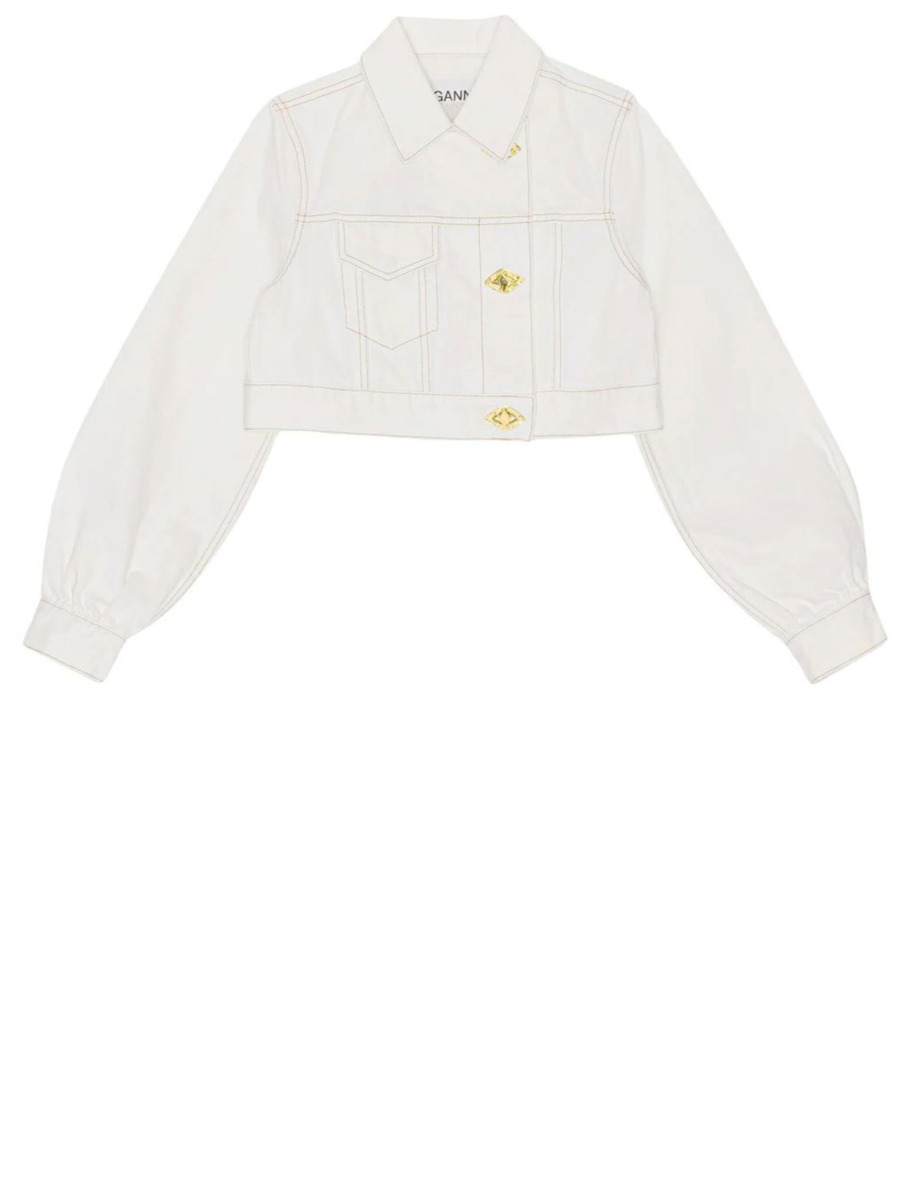 Woman Jacket in White at Leam GOOFASH
