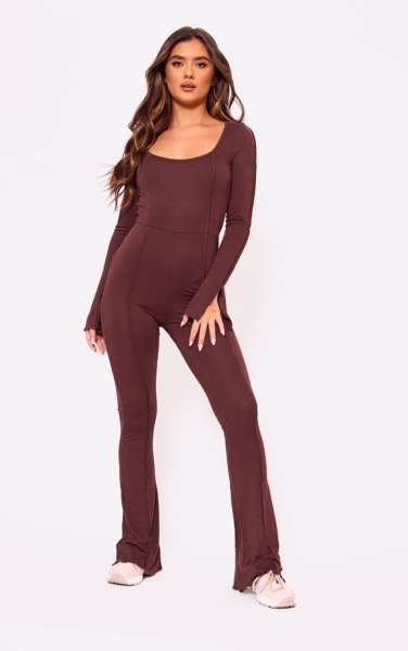 Woman Jumpsuit Chocolate from PrettyLittleThing GOOFASH