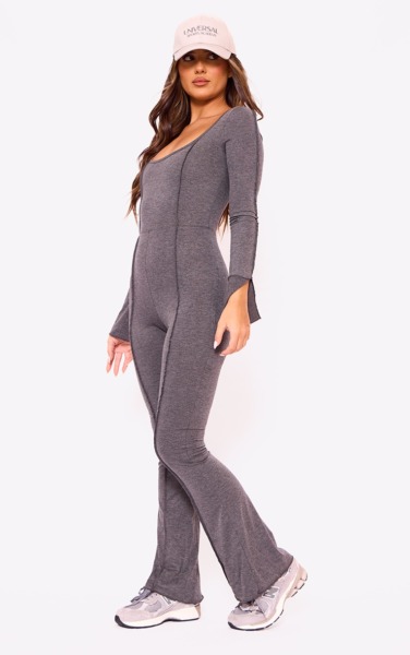 Woman Jumpsuit Grey at PrettyLittleThing GOOFASH