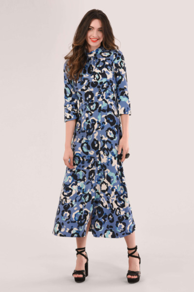 Woman Midi Dress in Print Closet London GOOFASH