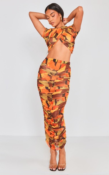 Woman Orange Skirt - PrettyLittleThing GOOFASH