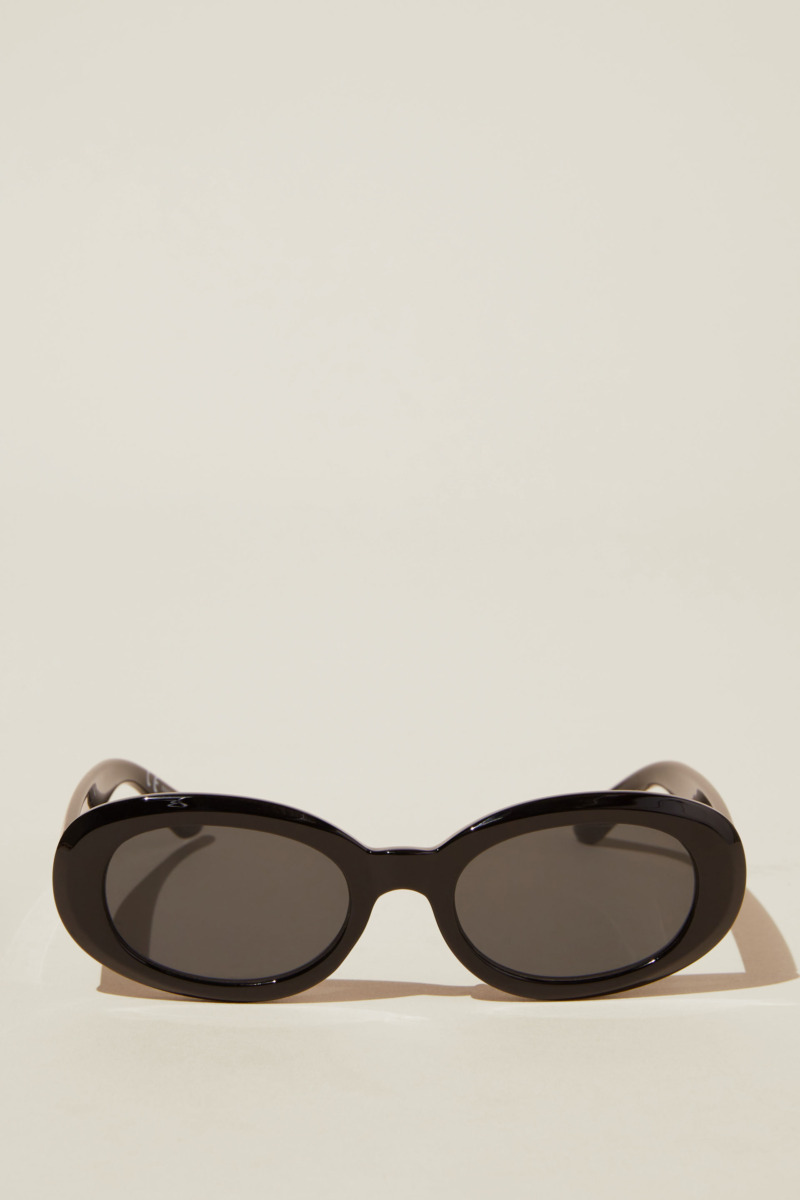 Woman Round Sunglasses Black - Cotton On GOOFASH