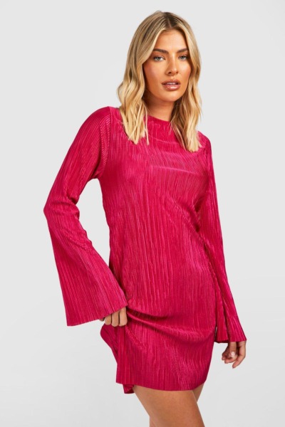 Woman Shift Dress in Pink by Boohoo GOOFASH