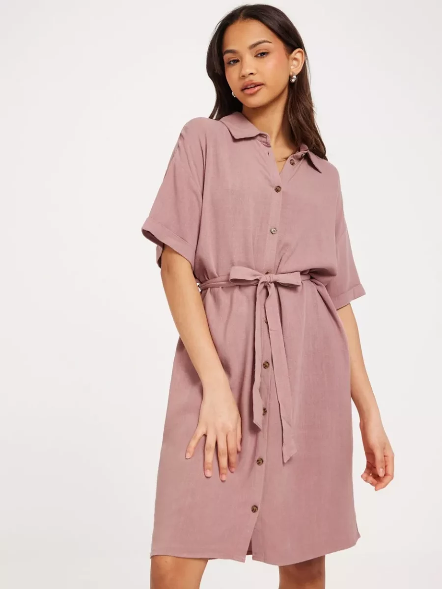 Woman Shirt Dress Rose Pieces Nelly GOOFASH