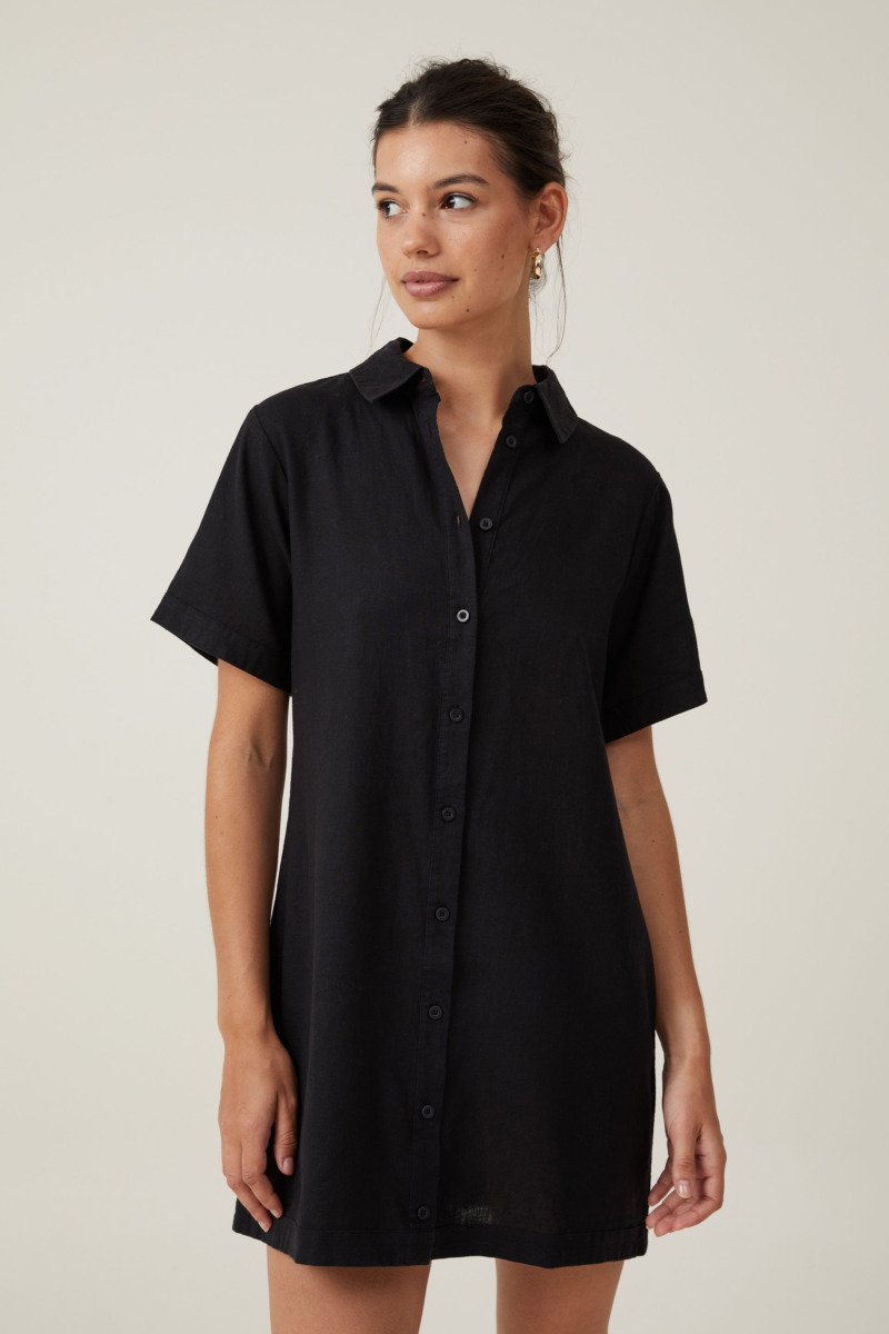 Woman Shirt Dress in Black - Cotton On GOOFASH