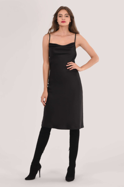 Woman Slip Dress Black - Closet London GOOFASH