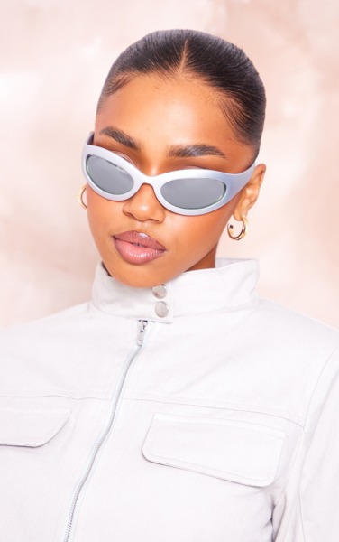 Woman Sunglasses in Silver from PrettyLittleThing GOOFASH