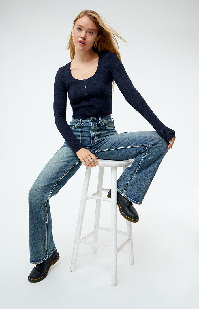 Woman Sweater Blue from Pacsun GOOFASH