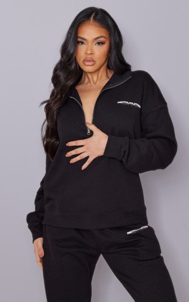 Woman Sweatshirt in Black at PrettyLittleThing GOOFASH