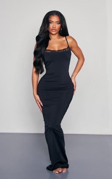 Women Black Maxi Dress - PrettyLittleThing GOOFASH