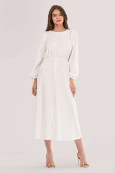 Women Dress Ivory - Closet London GOOFASH