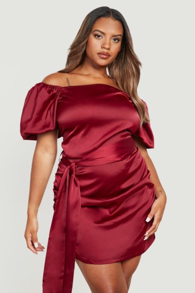 Women Dress in Red by Boohoo GOOFASH