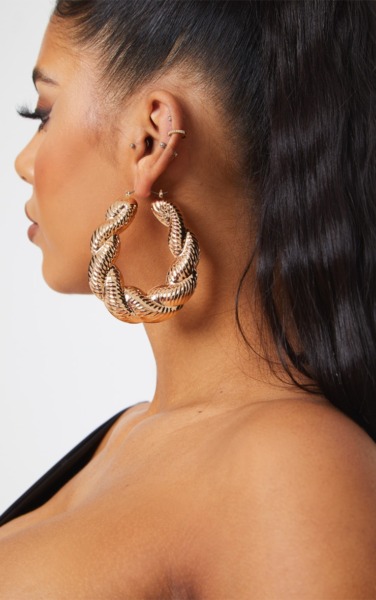 Women Earrings Gold PrettyLittleThing GOOFASH