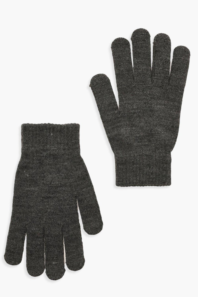 Women Grey Gloves Boohoo GOOFASH