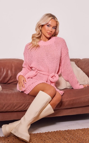 Women Knitwear Pink by PrettyLittleThing GOOFASH