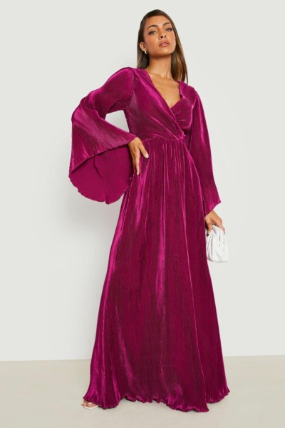 Women Maxi Dress Purple Boohoo GOOFASH