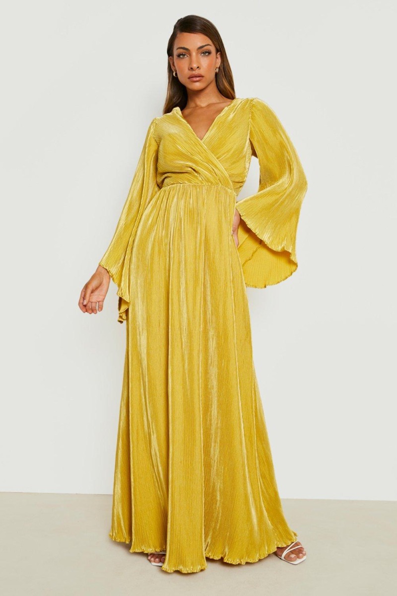 Women Maxi Dress - Yellow - Boohoo GOOFASH