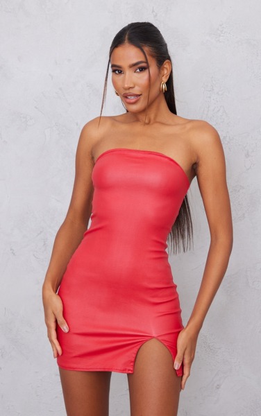 Women Mini Dress - Red - PrettyLittleThing GOOFASH