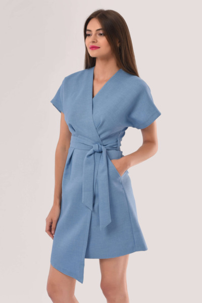 Women Mini Dress in Blue - Closet London GOOFASH