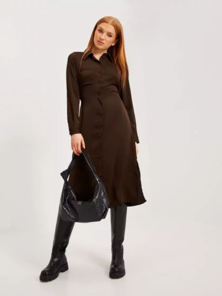 Women Shirt Dress in Coffee from Nelly GOOFASH