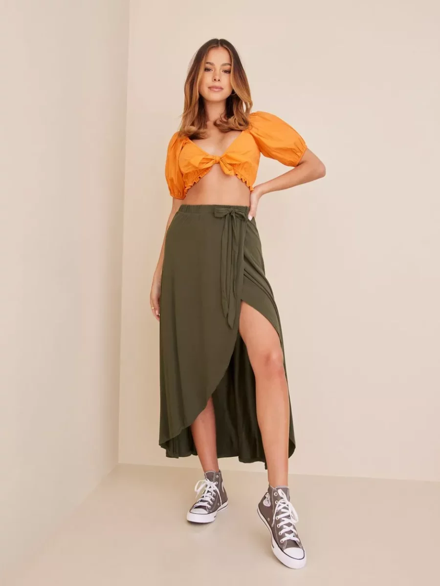 Women Skirt in Green Nelly - Object Collectors Item GOOFASH