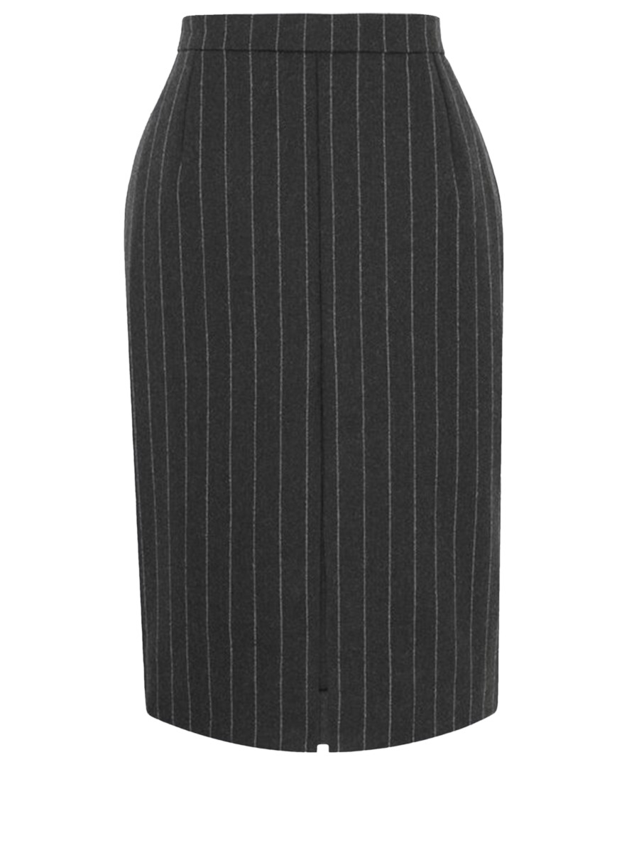 Women Skirt in Grey Saint Laurent Leam GOOFASH