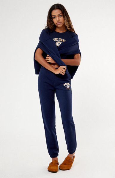 Women Sweatpants in Blue from Pacsun GOOFASH