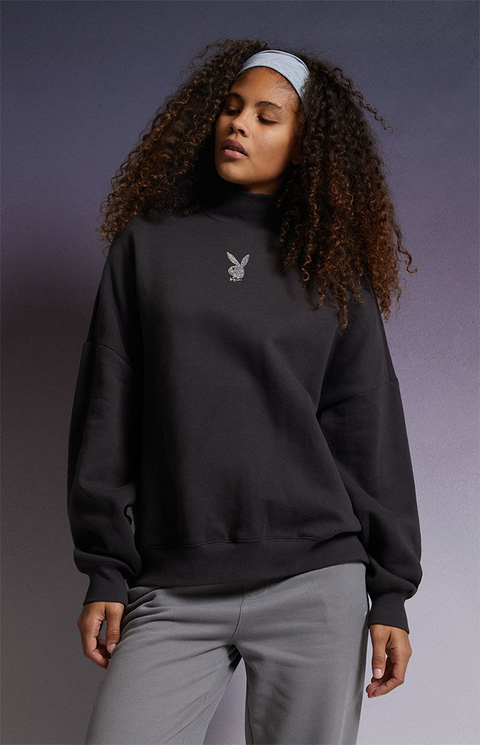Women Sweatshirt Black Pacsun - Playboy GOOFASH