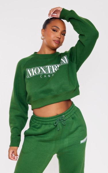 Women Sweatshirt Green from PrettyLittleThing GOOFASH