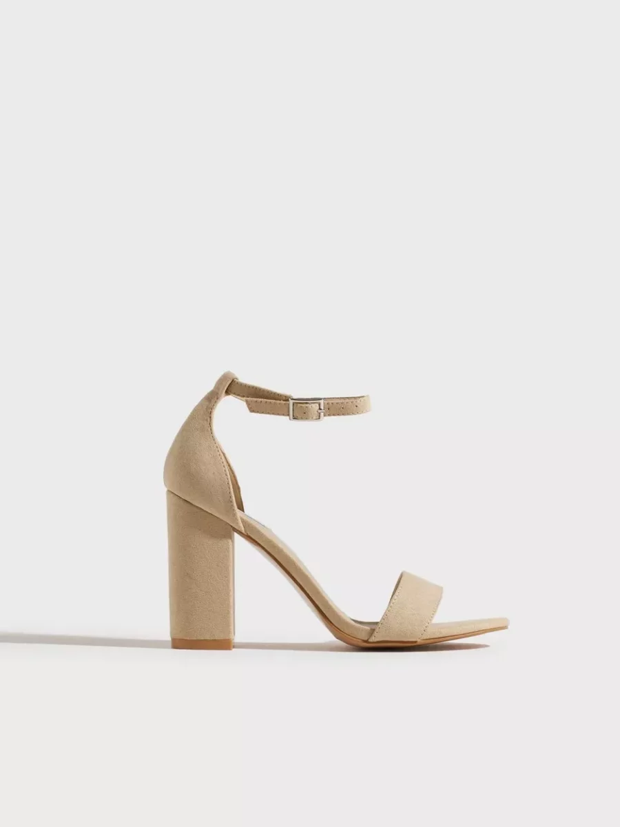 Womens Beige Heeled Sandals from Nelly GOOFASH