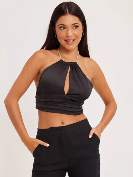 Womens Black Crop Top at Nelly GOOFASH