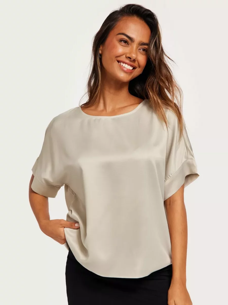 Women's Blouse Grey by Nelly GOOFASH