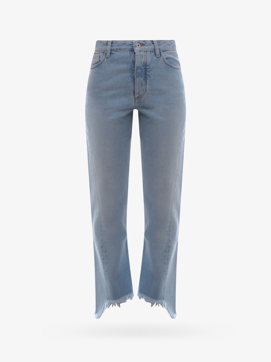 Women's Blue - Jeans - Off White - Nugnes GOOFASH