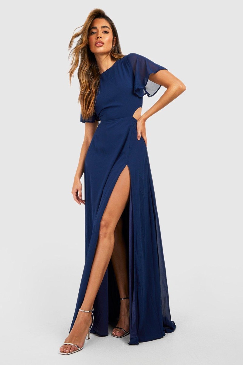 Women's Blue Maxi Dress from Boohoo GOOFASH