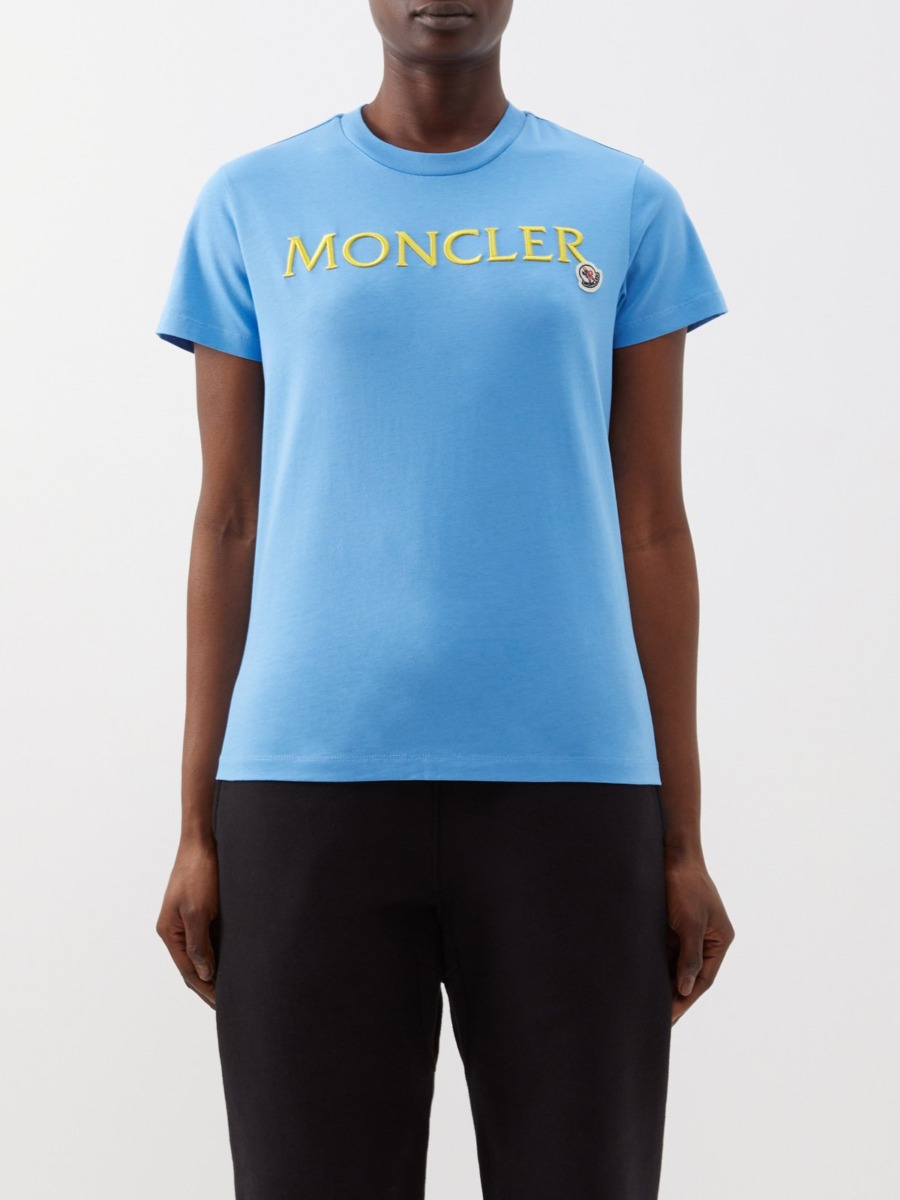 Women's Blue T-Shirt Matches Fashion - Moncler GOOFASH