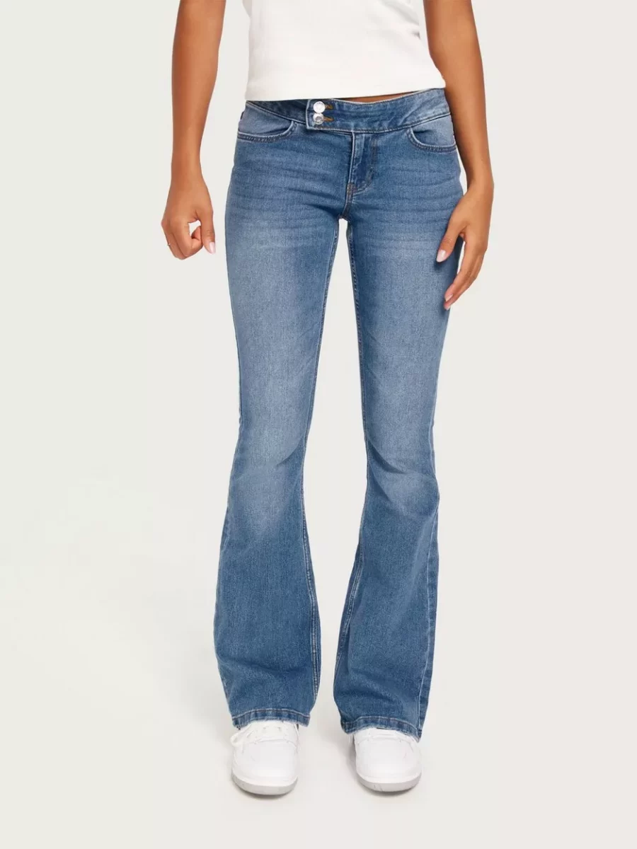 Womens Bootcut Jeans Blue by Nelly GOOFASH