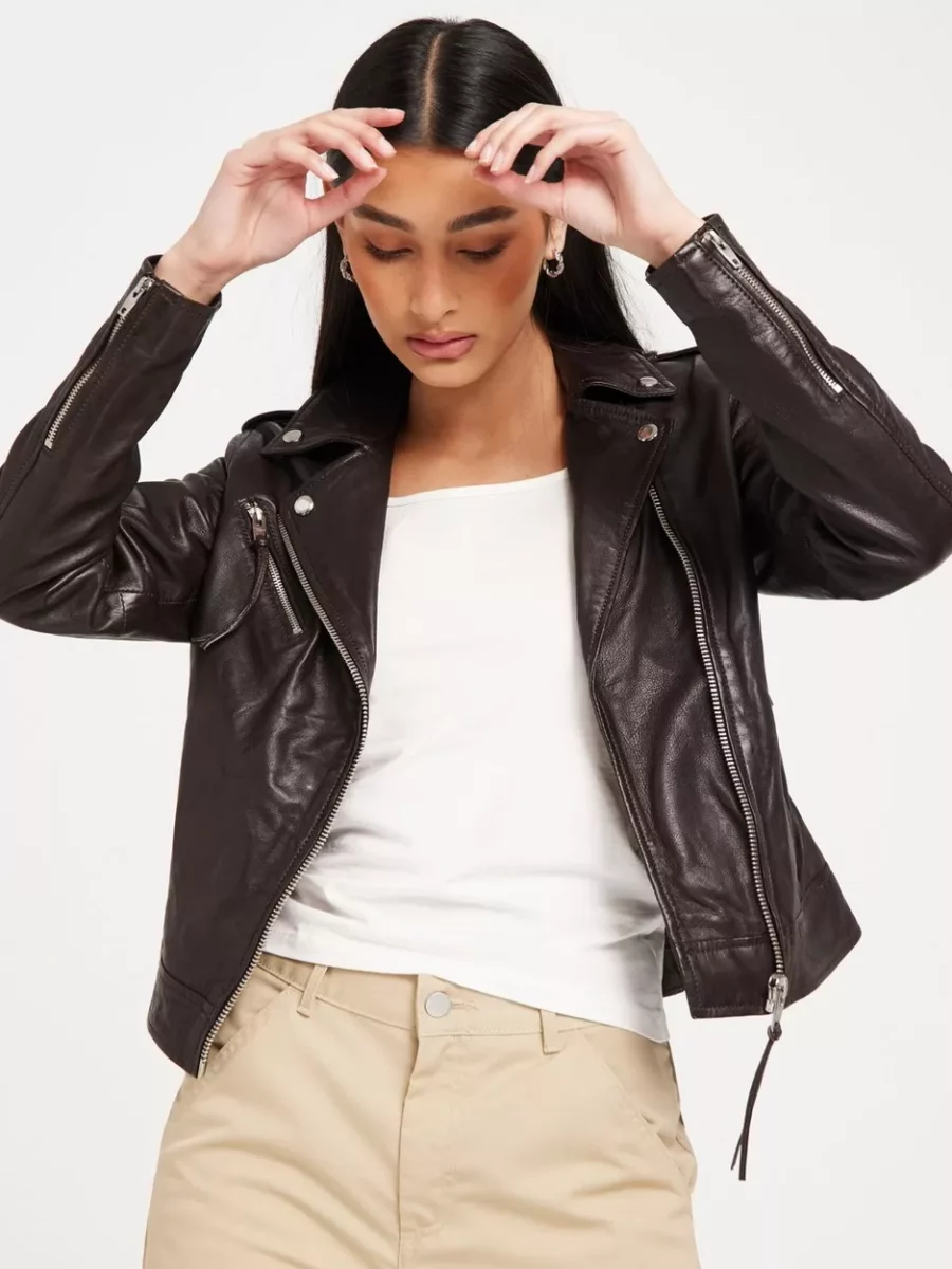 Womens Brown Jacket by Nelly GOOFASH