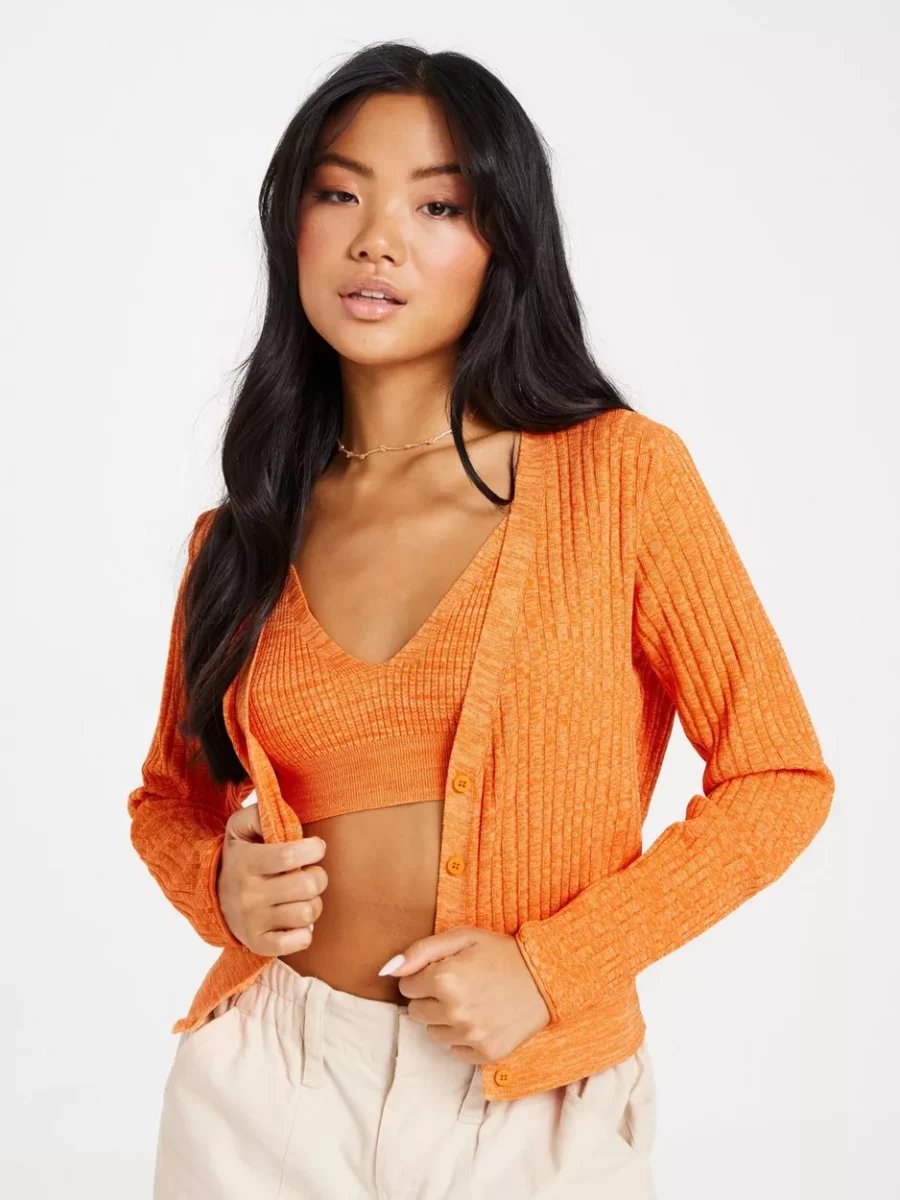 Womens Cardigan in Orange from Nelly GOOFASH