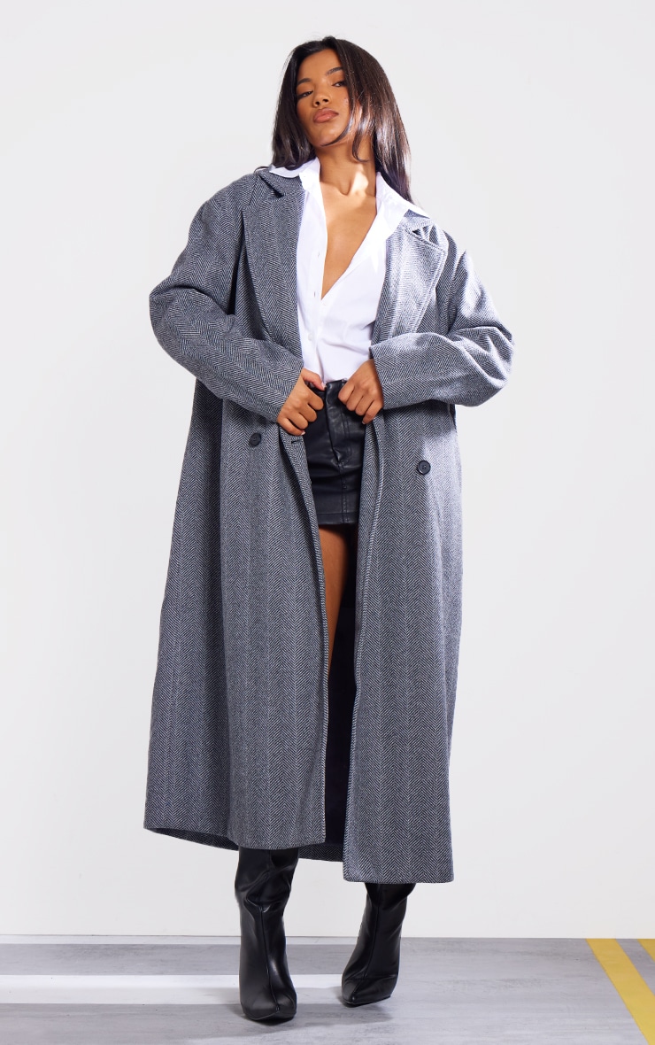 Women's Coat in Grey from PrettyLittleThing GOOFASH