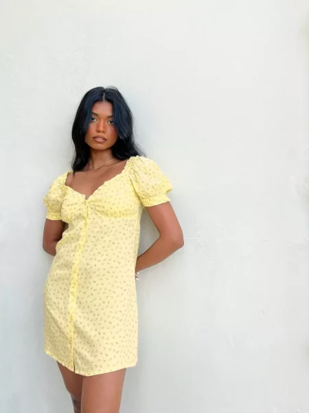 Women's Dress in Yellow by Nelly GOOFASH