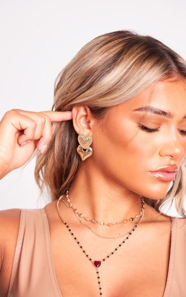 Womens Earrings Gold - PrettyLittleThing GOOFASH