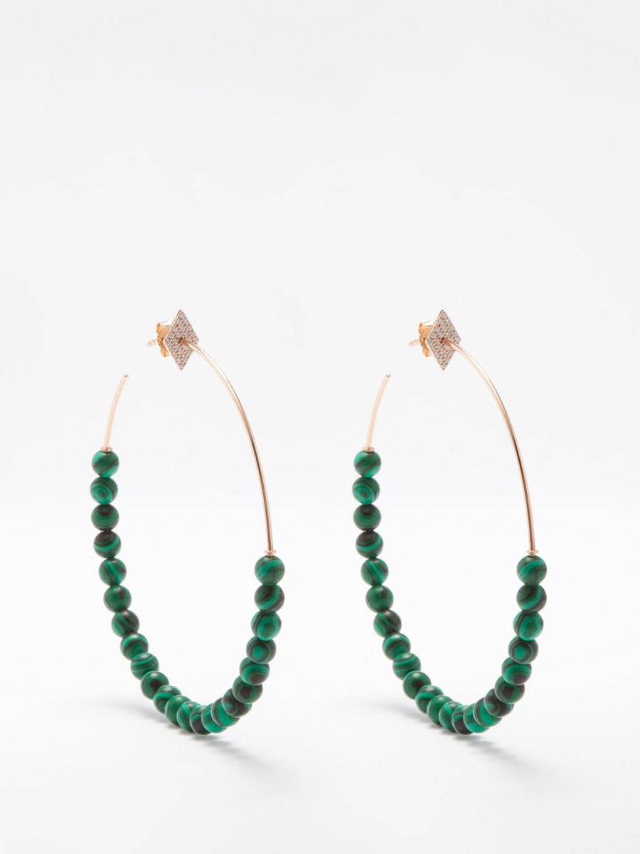 Women's Earrings Green Diane Kordas Matches Fashion GOOFASH
