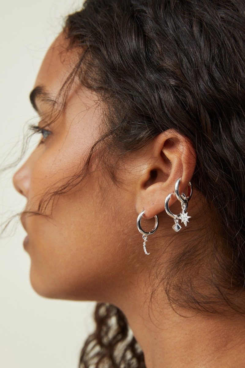 Womens Earrings in Silver Cotton On GOOFASH
