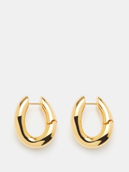 Womens Gold Earrings Matches Fashion Balenciaga GOOFASH