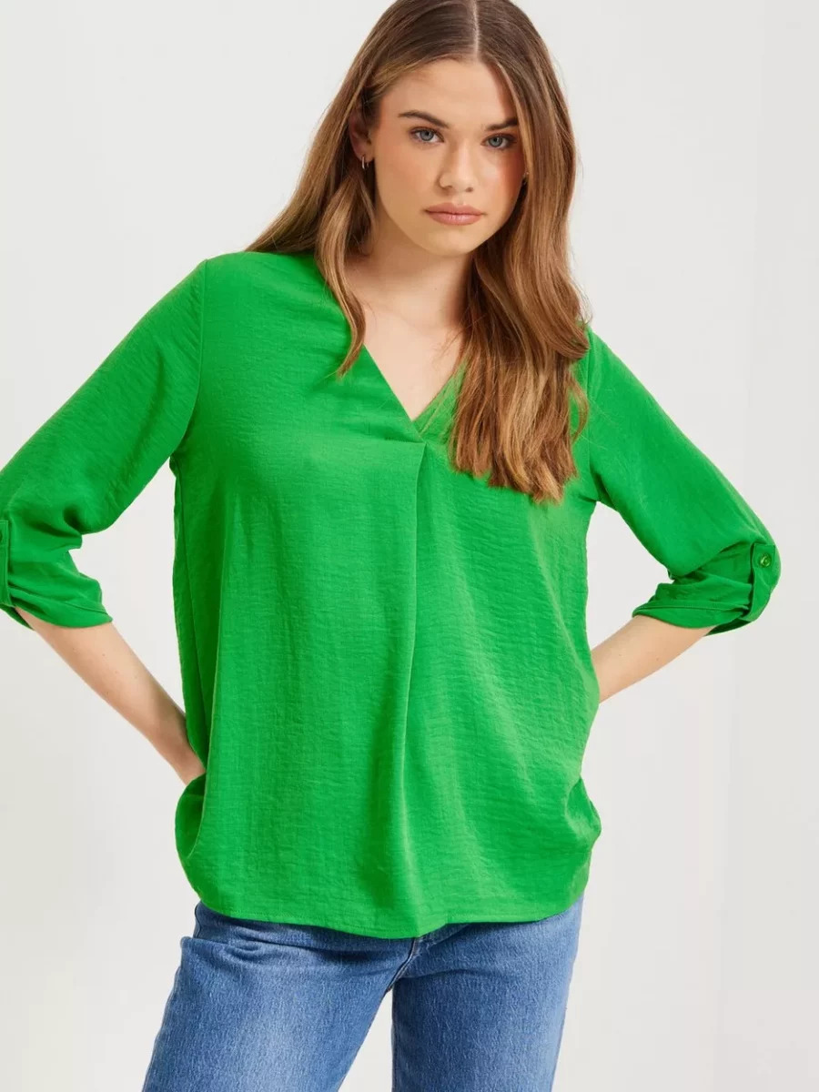 Womens Green Blouse - Nelly - Jdy GOOFASH