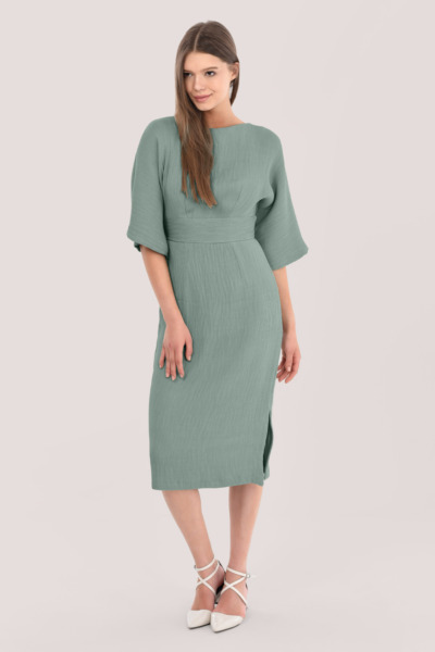 Womens Green - Midi Dress - Closet London GOOFASH