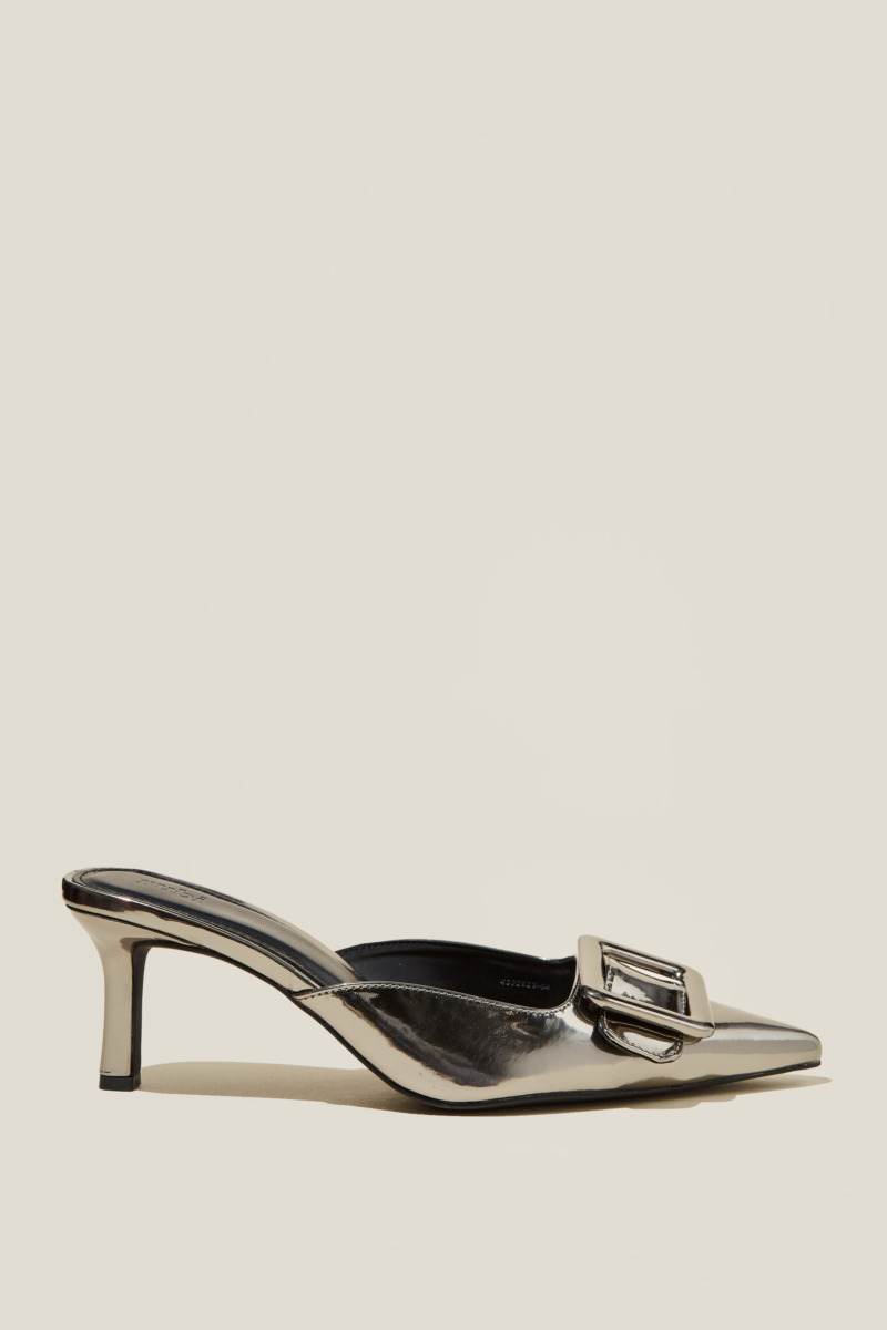 Womens Grey Mules by Cotton On GOOFASH