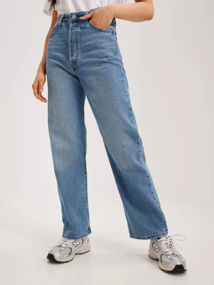 Women's High Waist Jeans Blue Nelly Levi's GOOFASH